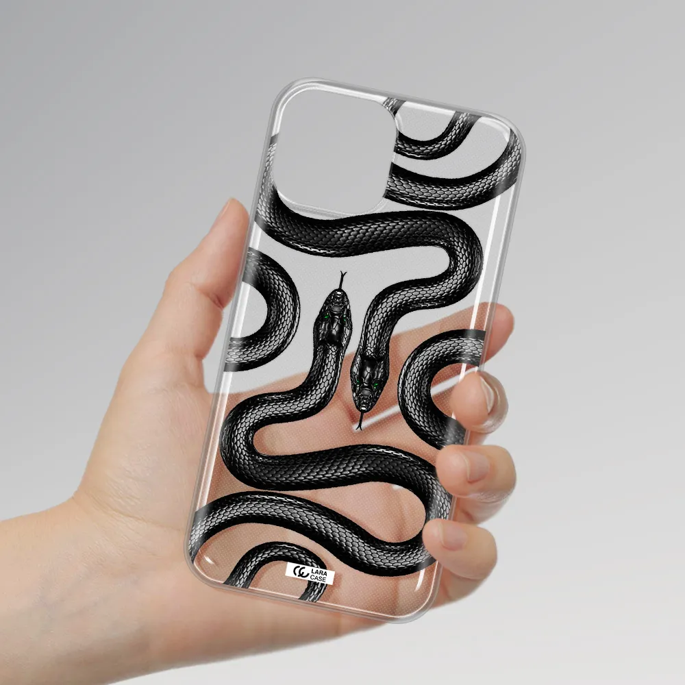 Black Snake Apple iPhone 13 mini Clear TPU Case