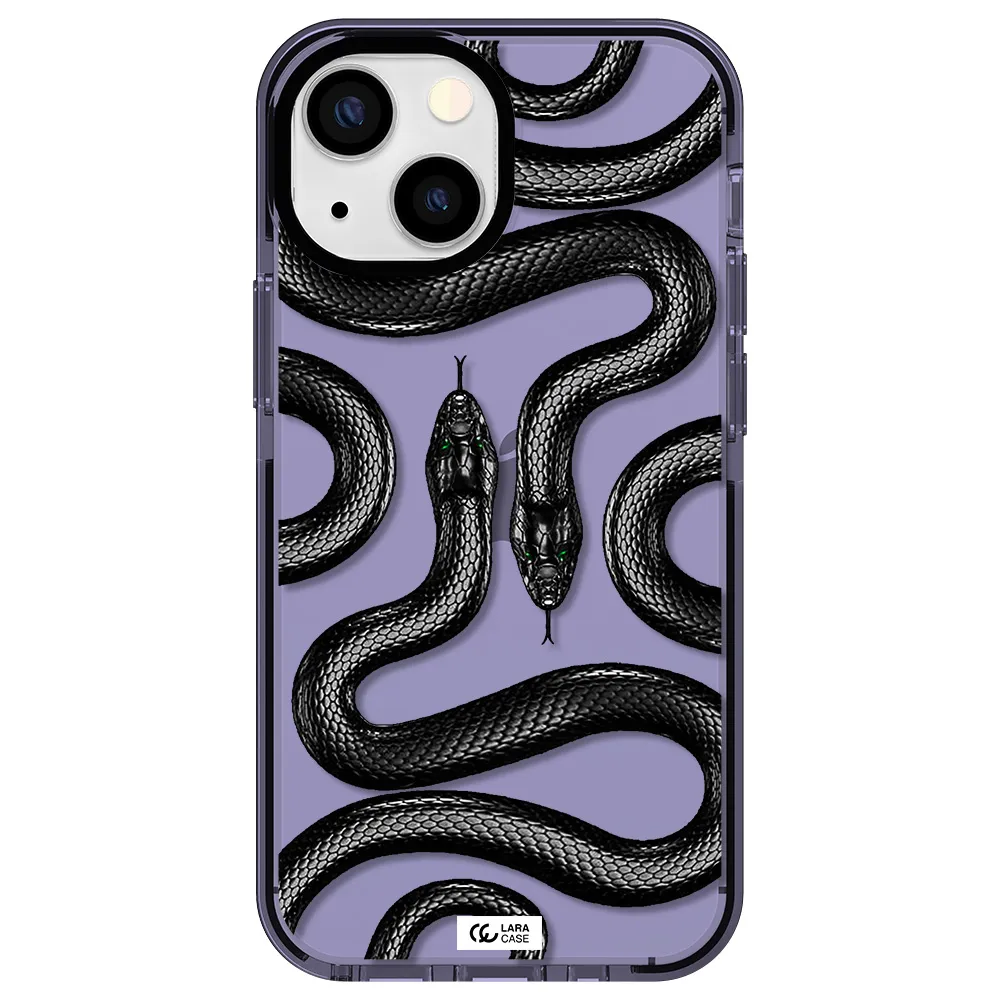 Black Snake Apple iPhone 13 mini impact Lilac Case