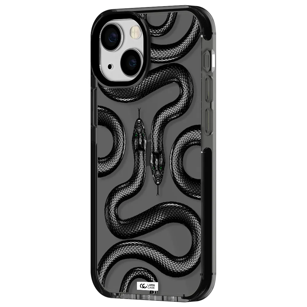 Black Snake Apple iPhone 13 mini impact Smoke Black Case