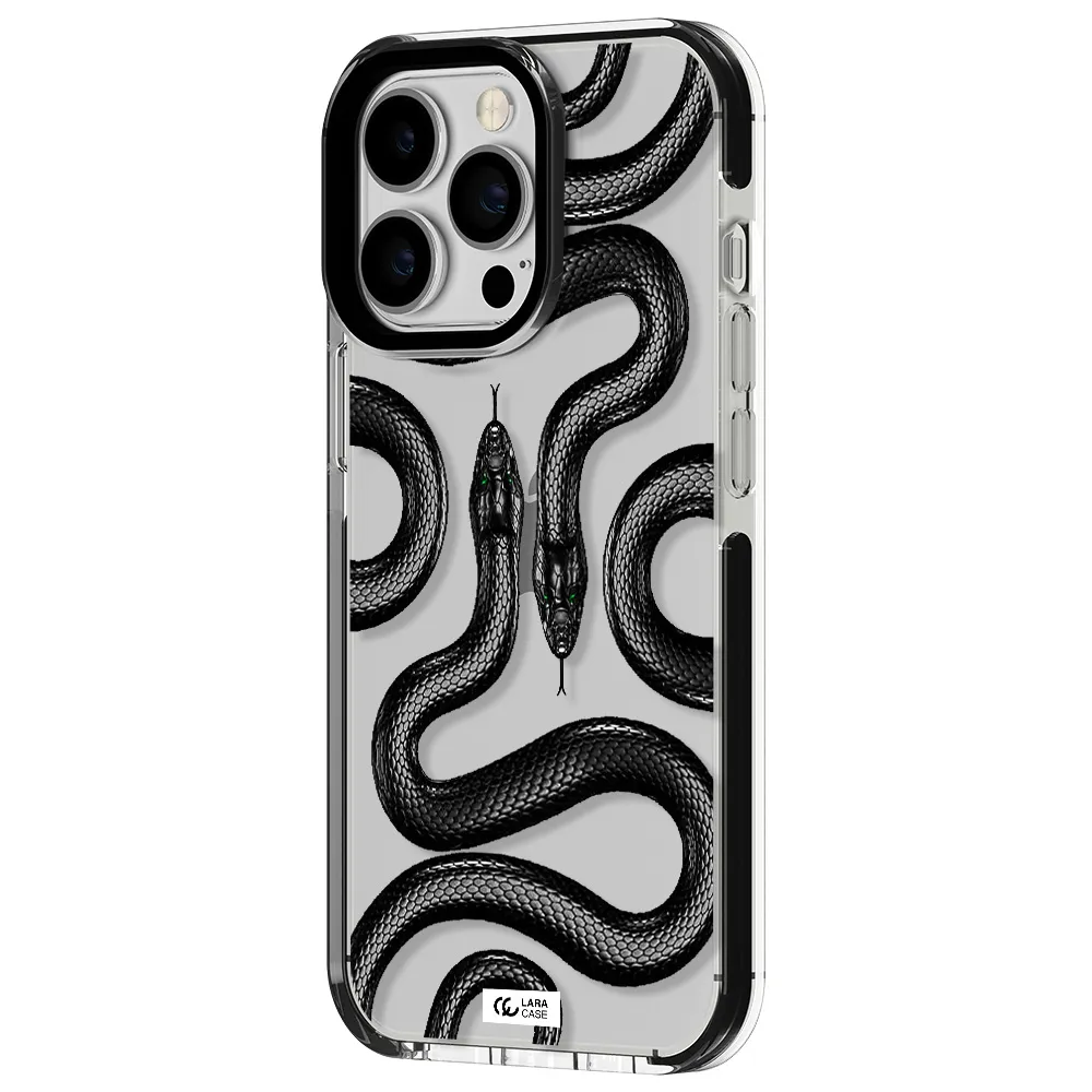 Black Snake Apple iPhone 13 Pro impact black border Case