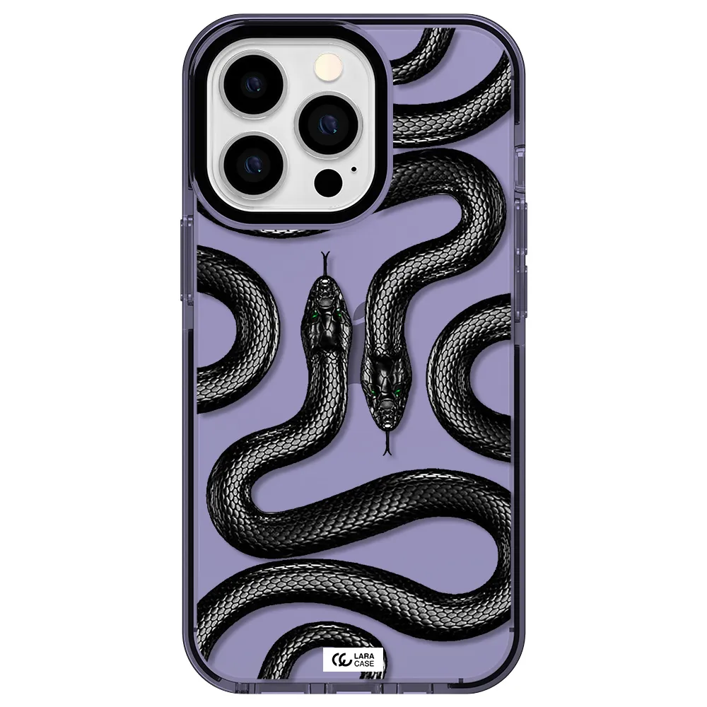 Black Snake Apple iPhone 13 Pro impact Lilac Case