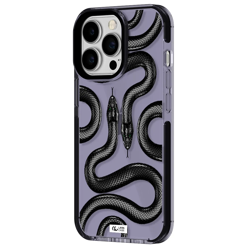 Black Snake Apple iPhone 13 Pro impact Lilac Case