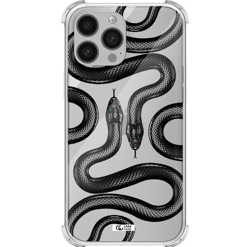 Black Snake Apple iPhone 13 Pro Max Clear PC Case