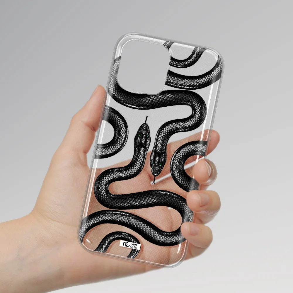 Black Snake Apple iPhone 13 Pro Max Clear TPU Case