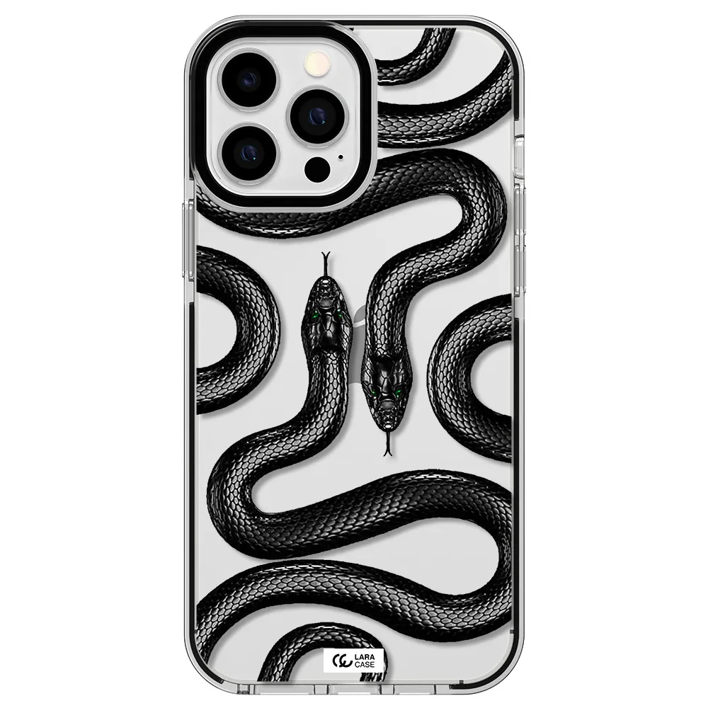 Black Snake Apple iPhone 13 Pro Max impact black border Case