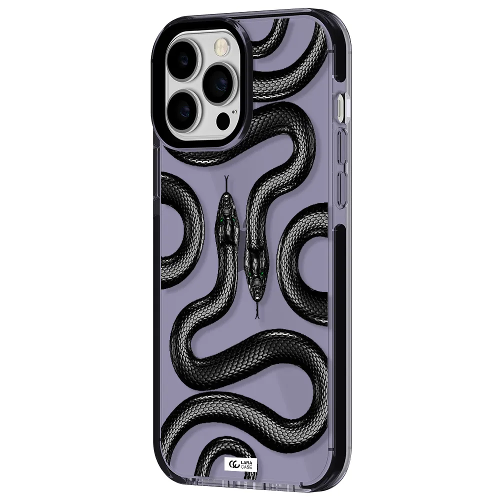 Black Snake Apple iPhone 13 Pro Max impact Lilac Case