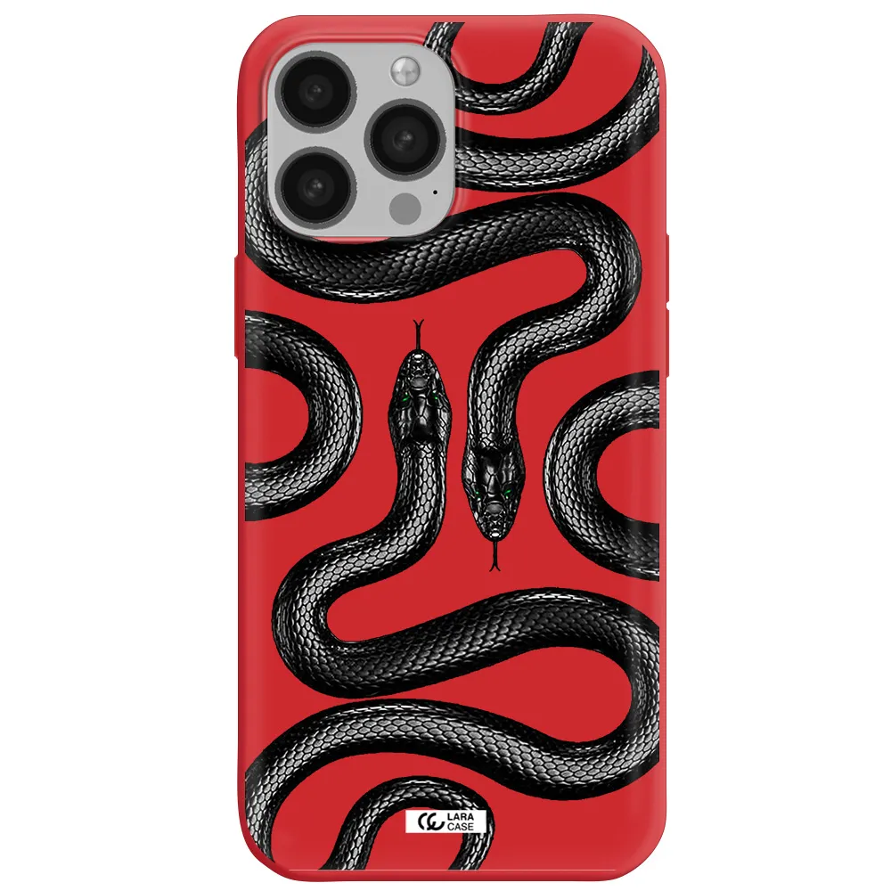Black Snake Apple iPhone 13 Pro Max Silicone Imperial Red Case