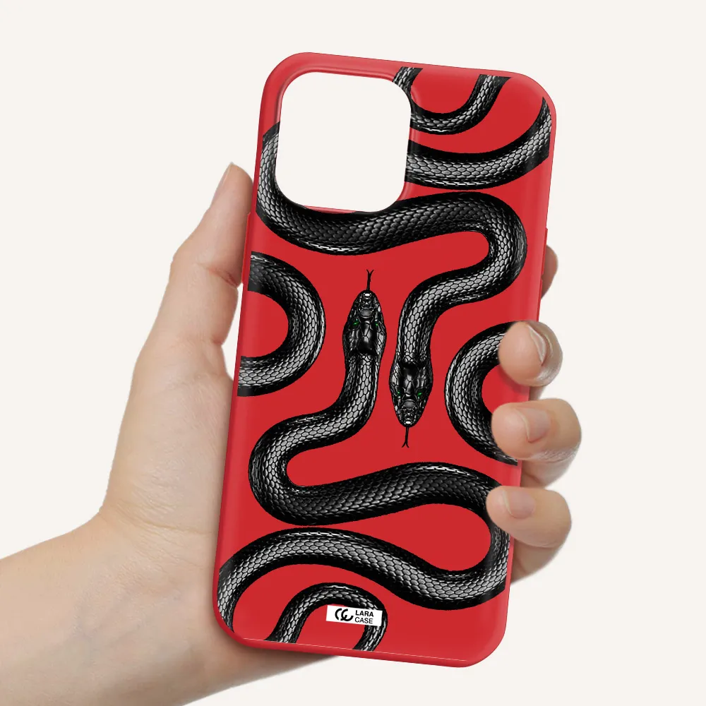 Black Snake Apple iPhone 13 Pro Max Silicone Imperial Red Case