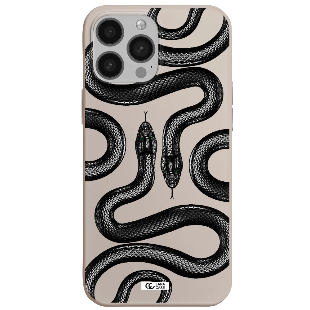 Black Snake Apple iPhone 13 Pro Max Silicone Stone Case