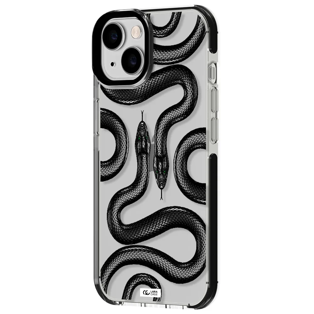 Black Snake Apple iPhone 14 impact black border Case