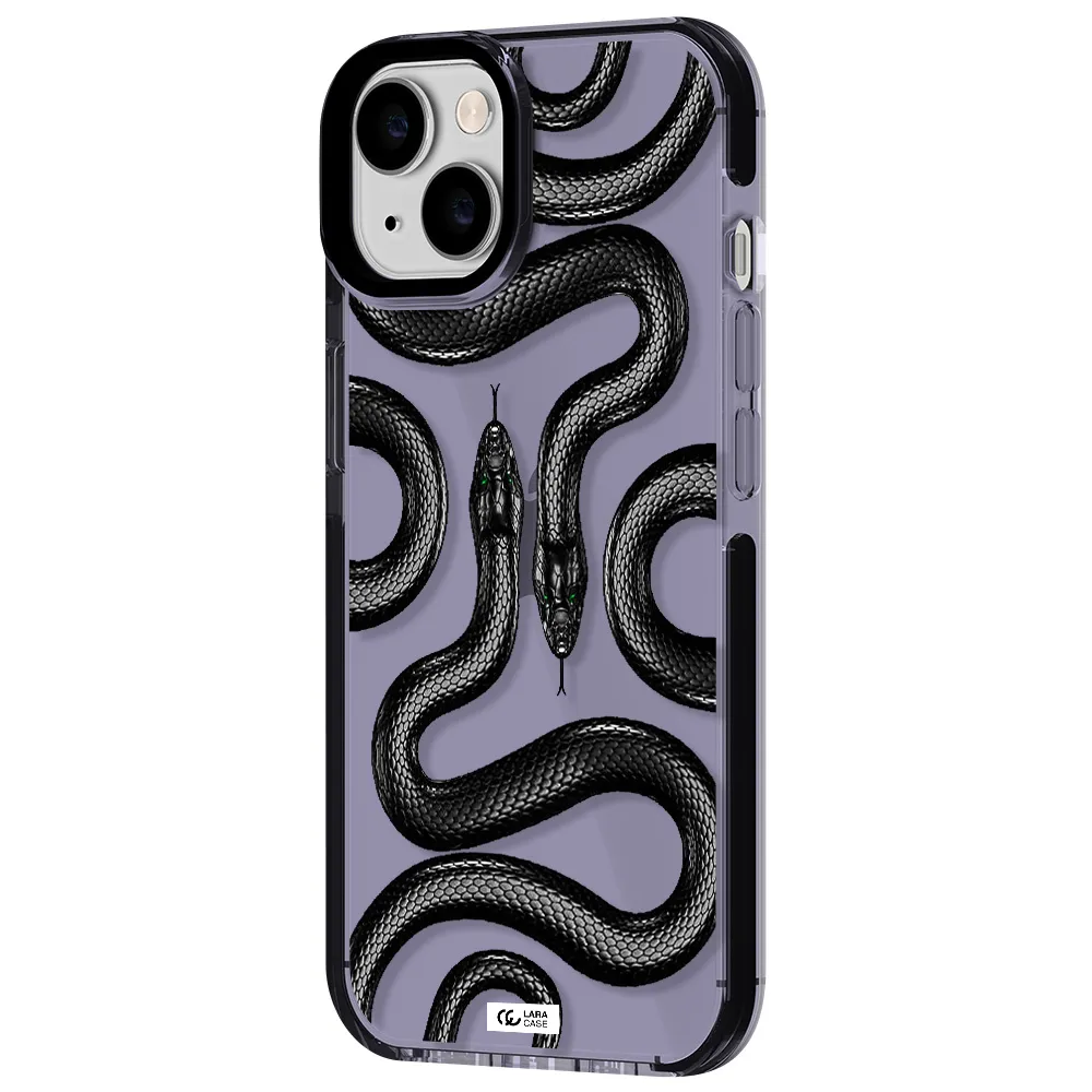Black Snake Apple iPhone 14 impact Lilac Case