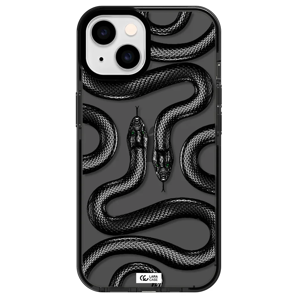 Black Snake Apple iPhone 14 impact Smoke Black Case