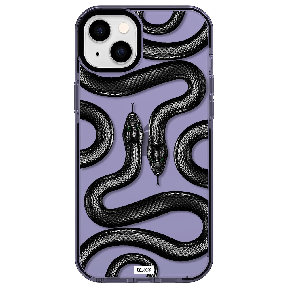 Black Snake Apple iPhone 14 plus impact Lilac Case