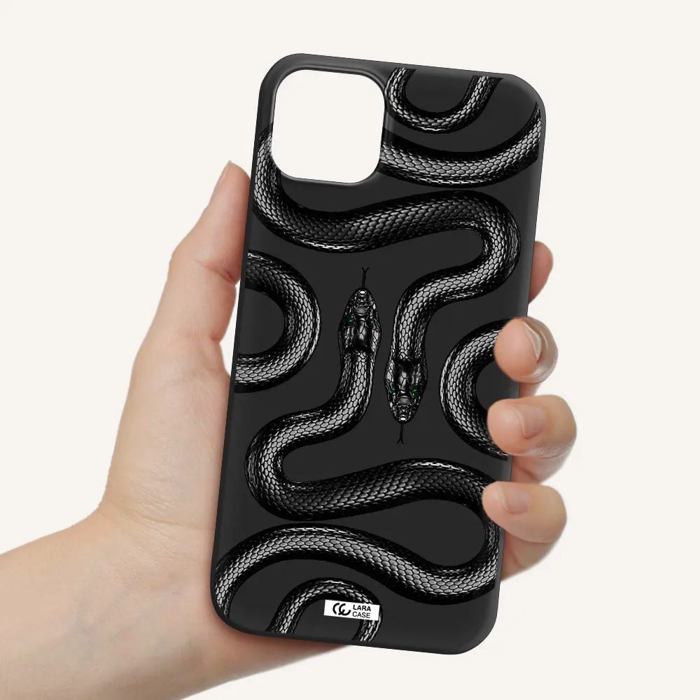 Black Snake Apple iPhone 14 plus Silicone black Case