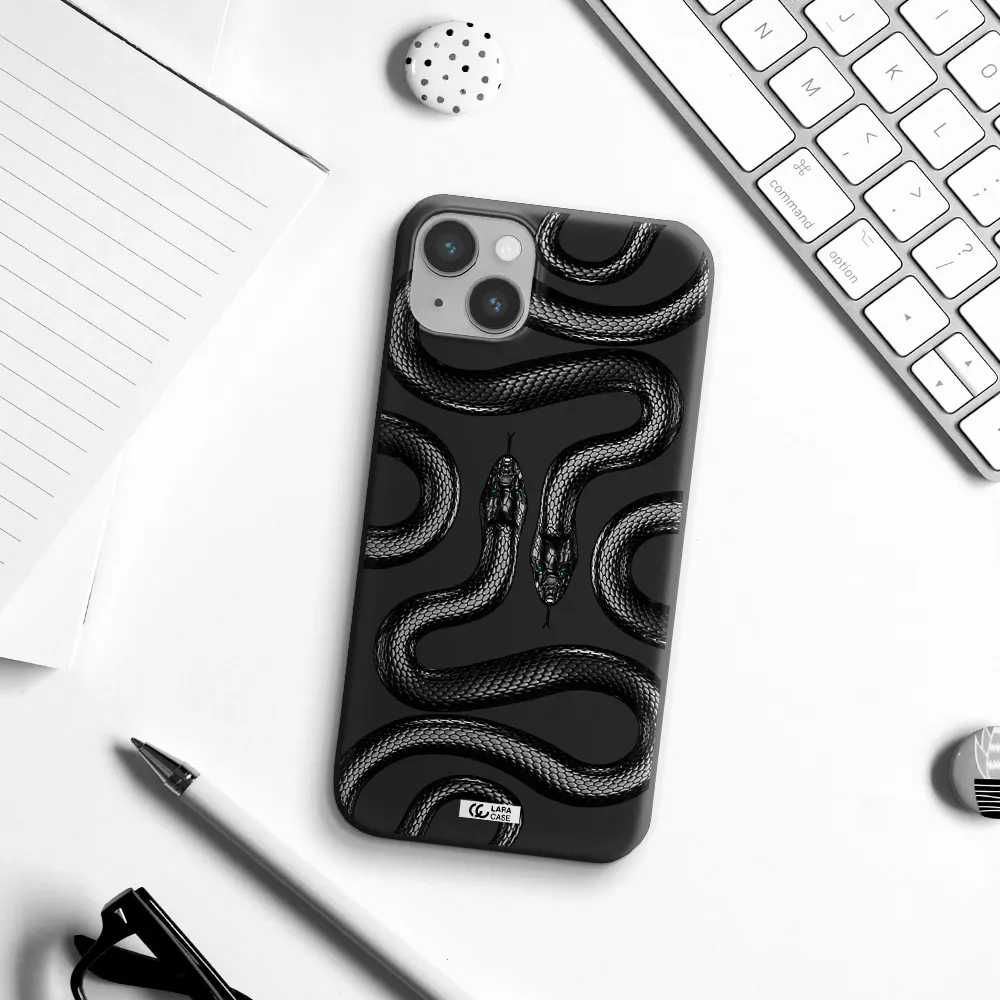 Black Snake Apple iPhone 14 plus Silicone black Case