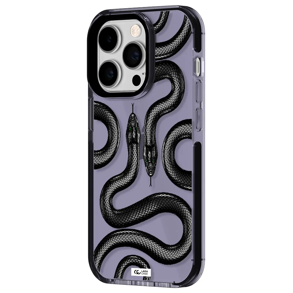 Black Snake Apple iPhone 14 pro impact Lilac Case