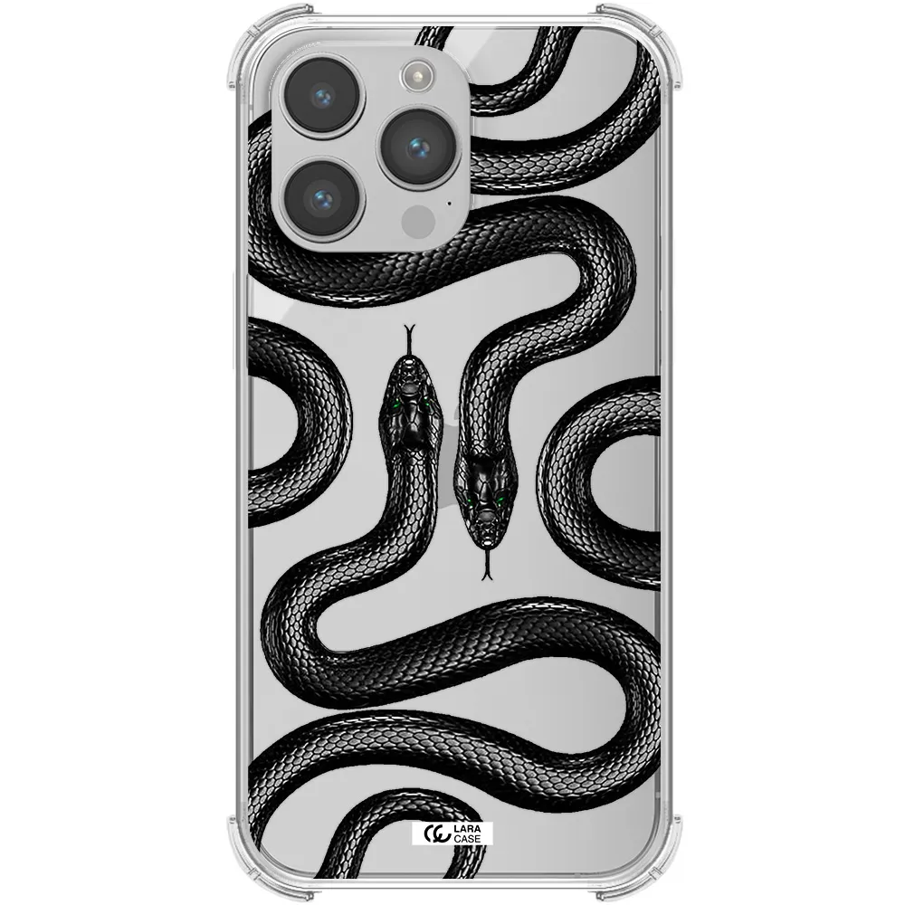 Black Snake Apple iPhone 14 pro max Clear PC Case