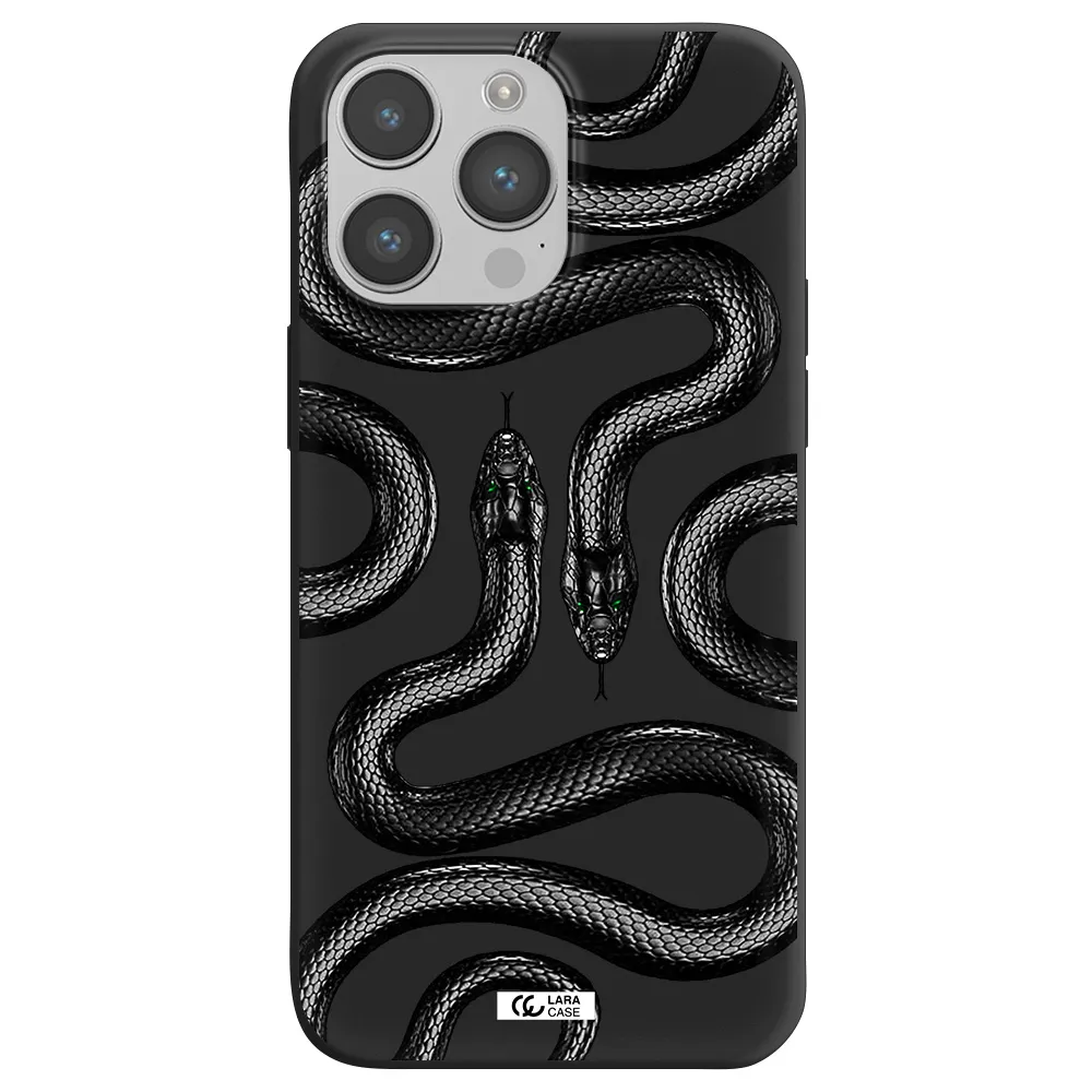 Black Snake Apple iPhone 14 pro max Silicone black Case