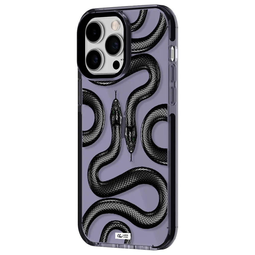Black Snake Apple iPhone 15 Pro impact Lilac Case
