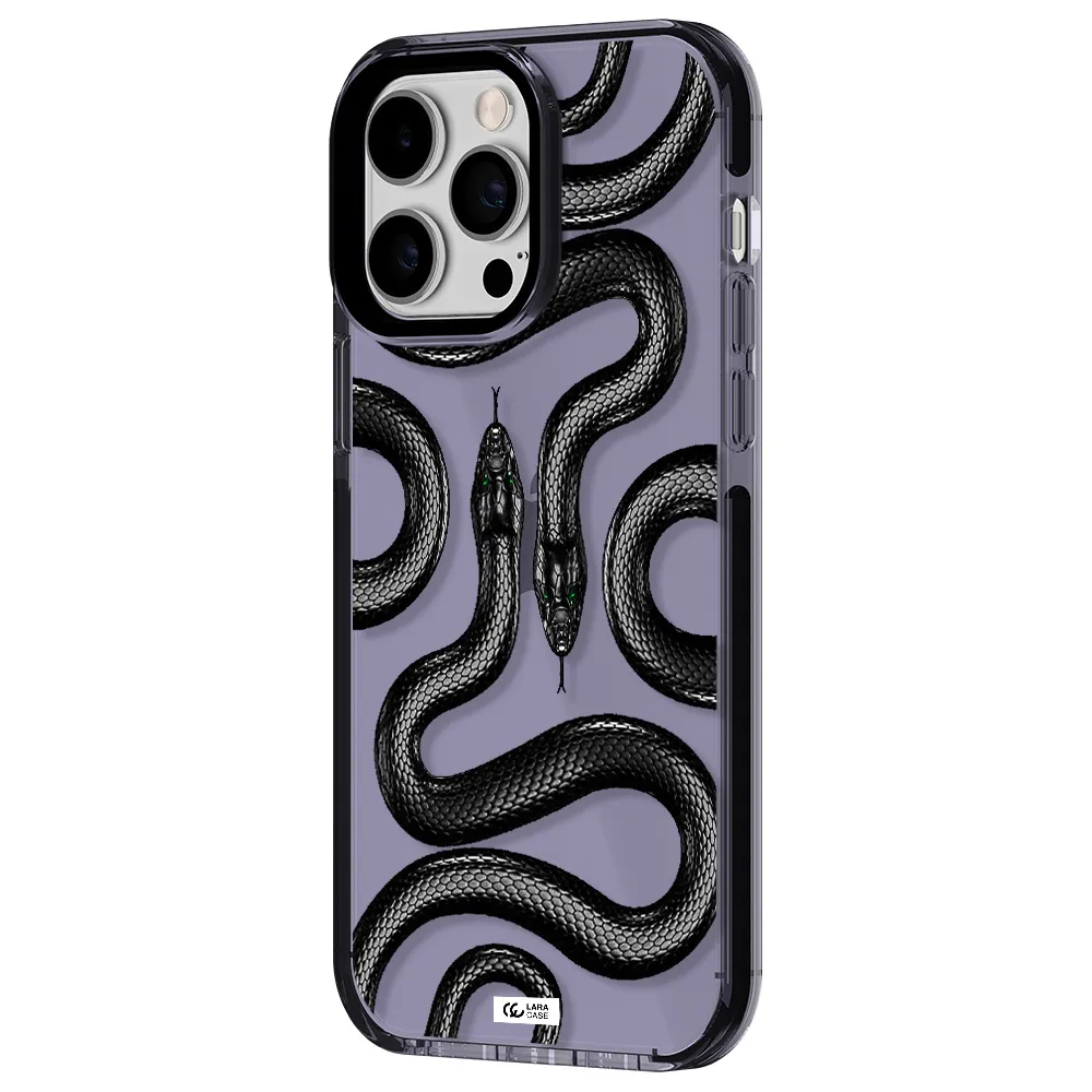 Black Snake Apple iPhone 15 Pro Max impact Lilac Case