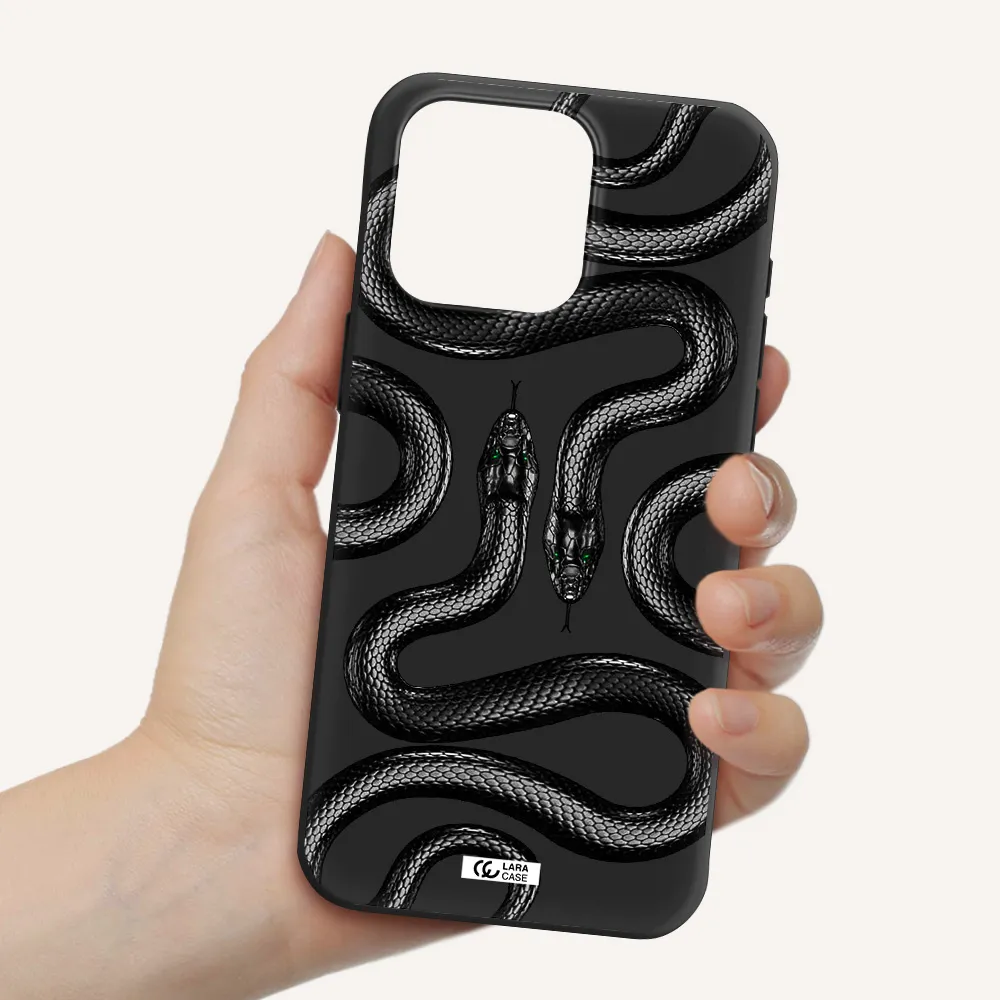 Black Snake Apple Iphone 15 Pro max Silicone black Case