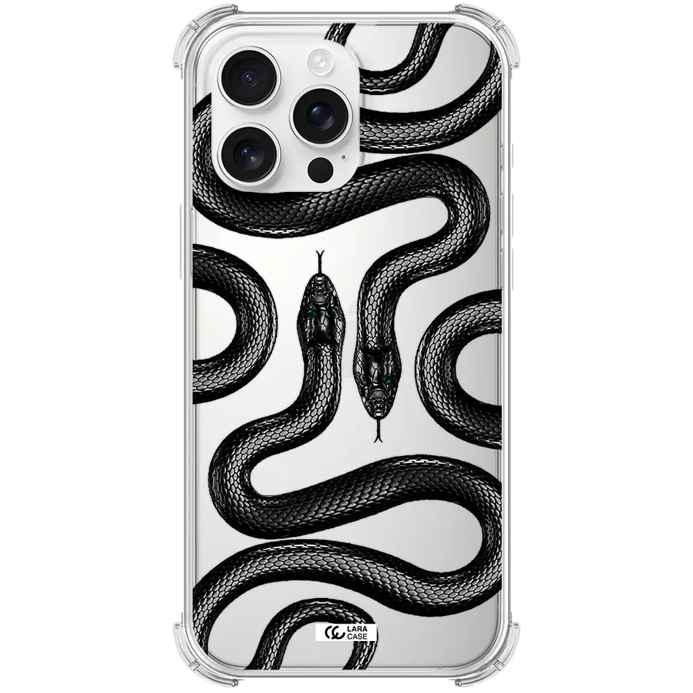 Black Snake Apple Iphone 16 Pro Max Clear Pc Case