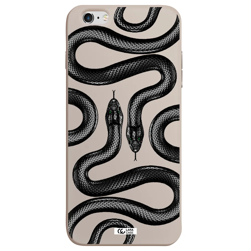Black Snake Apple iPhone 6 plus Silicone Stone Case