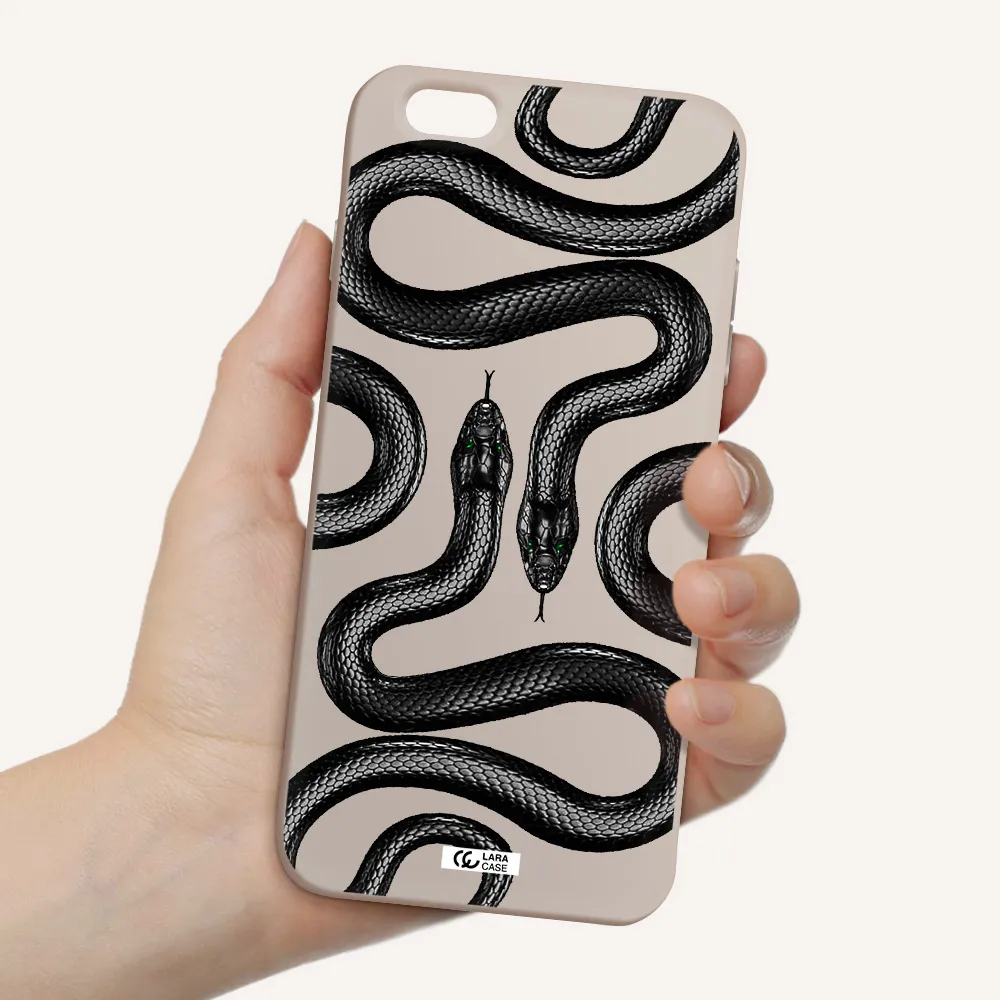 Black Snake Apple iPhone 6 plus Silicone Stone Case