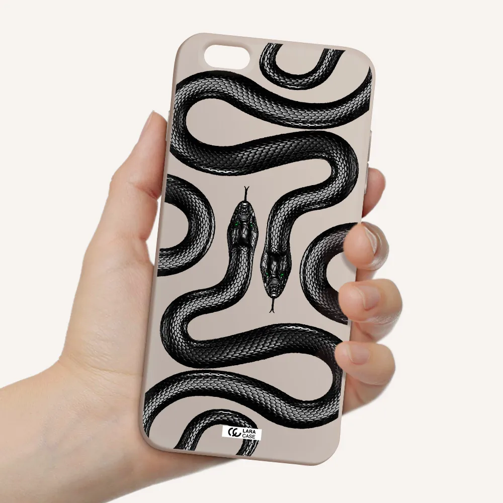 Black Snake Apple iPhone 6 s plus Silicone Stone Case