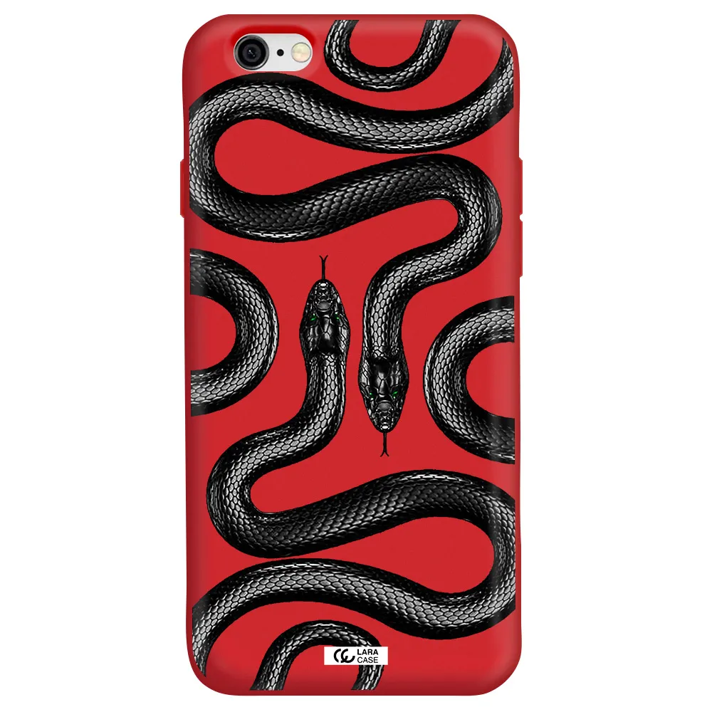 Black Snake Apple iPhone 6 Silicone Imperial Red Case