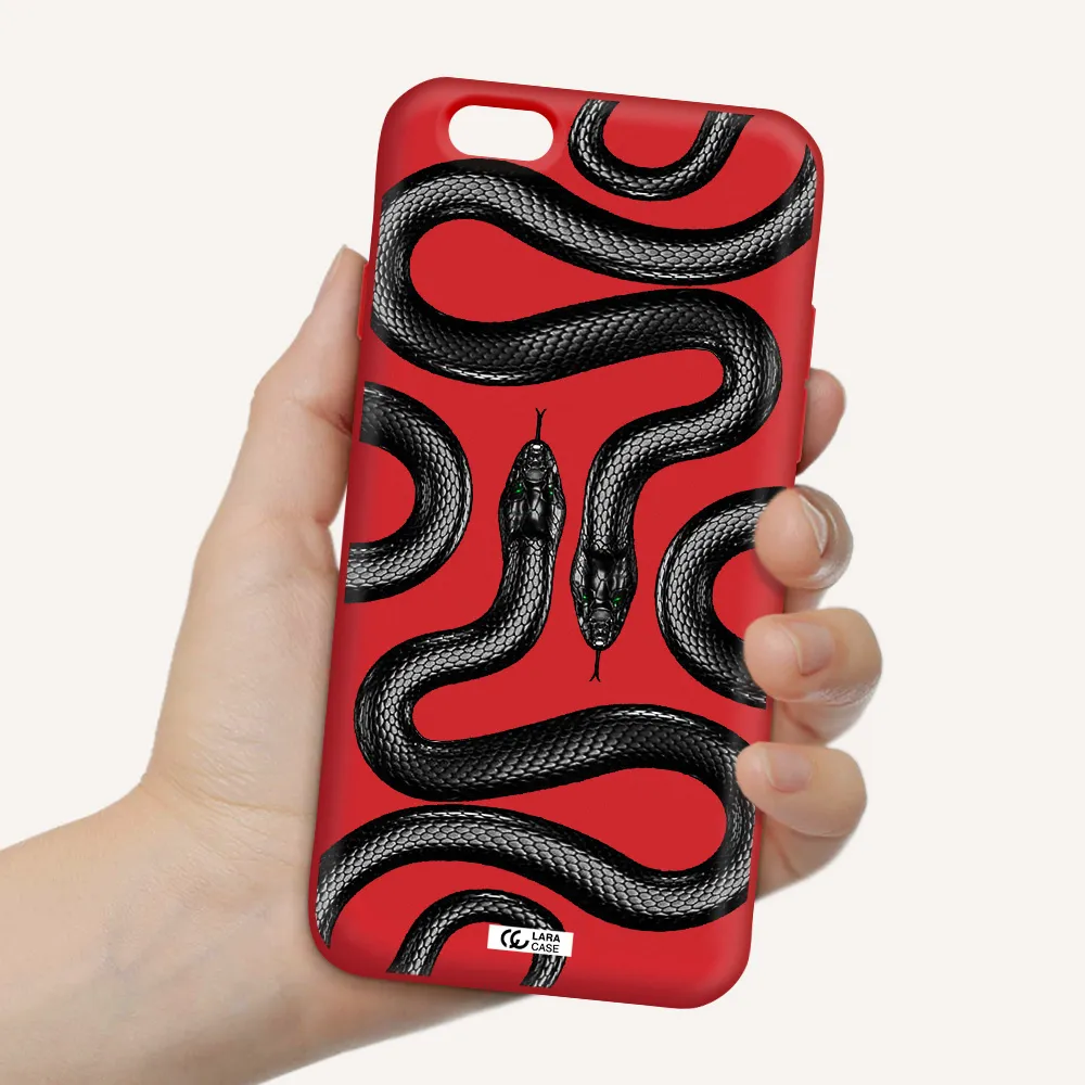 Black Snake Apple iPhone 6 Silicone Imperial Red Case