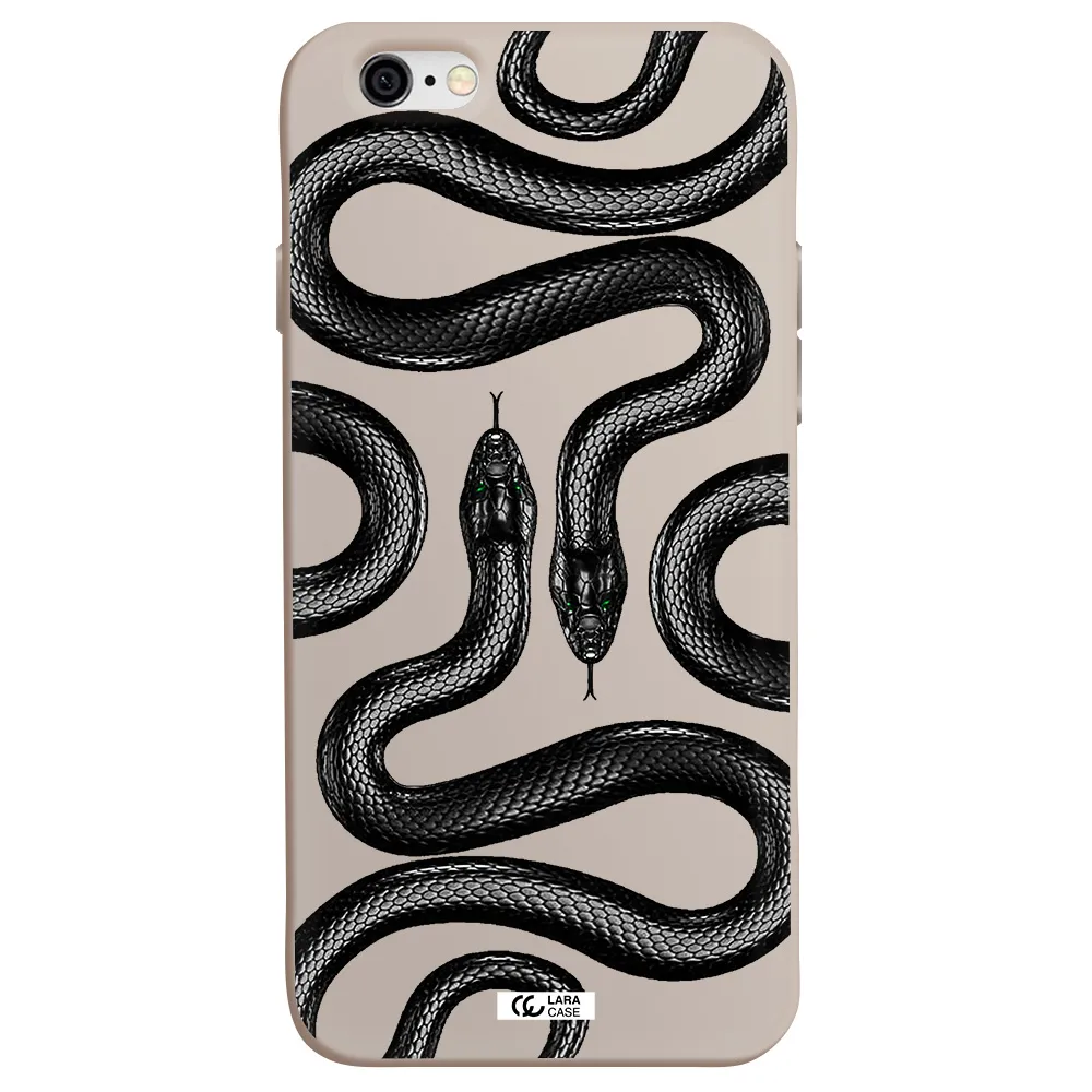 Black Snake Apple iPhone 6 Silicone Stone Case