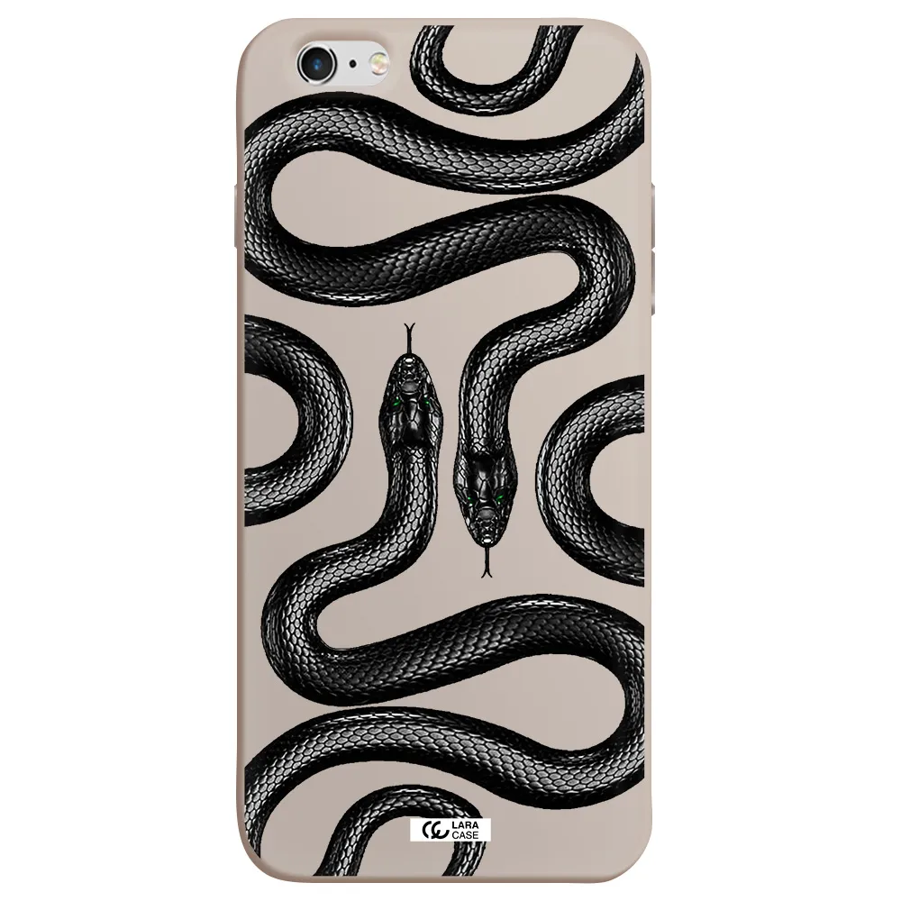 Black Snake Apple iPhone 6S Silicone Stone Case