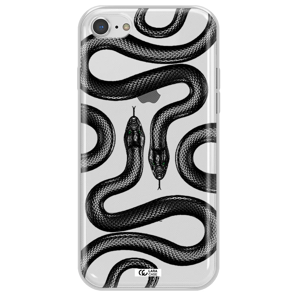 Black Snake Apple iPhone 7 Clear TPU Case
