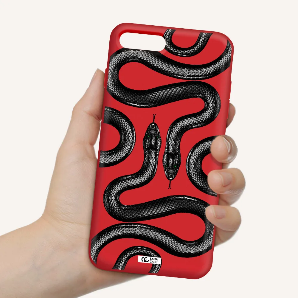 Black Snake Apple iPhone 7 plus Silicone Imperial Red Case