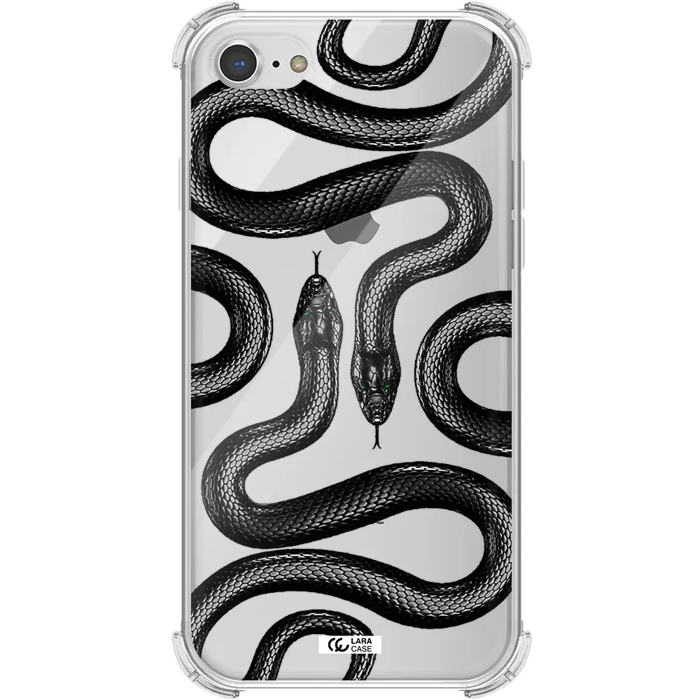 Black Snake Apple iPhone 8 Clear PC Case