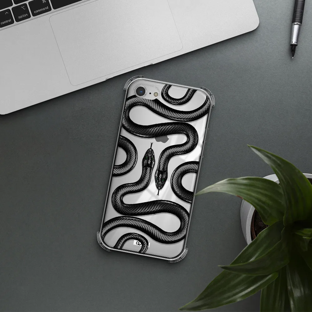 Black Snake Apple iPhone 8 Clear PC Case
