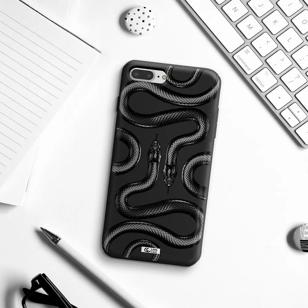 Black Snake Apple iPhone 8 plus Silicone black Case
