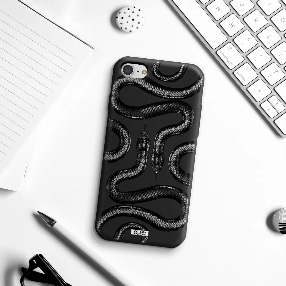 Black Snake Apple iPhone 8 Silicone black Case