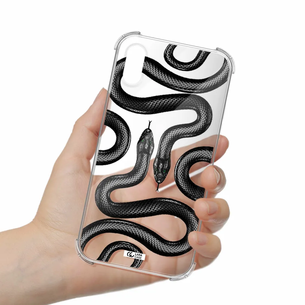 Black Snake Apple iPhone X Clear PC Case