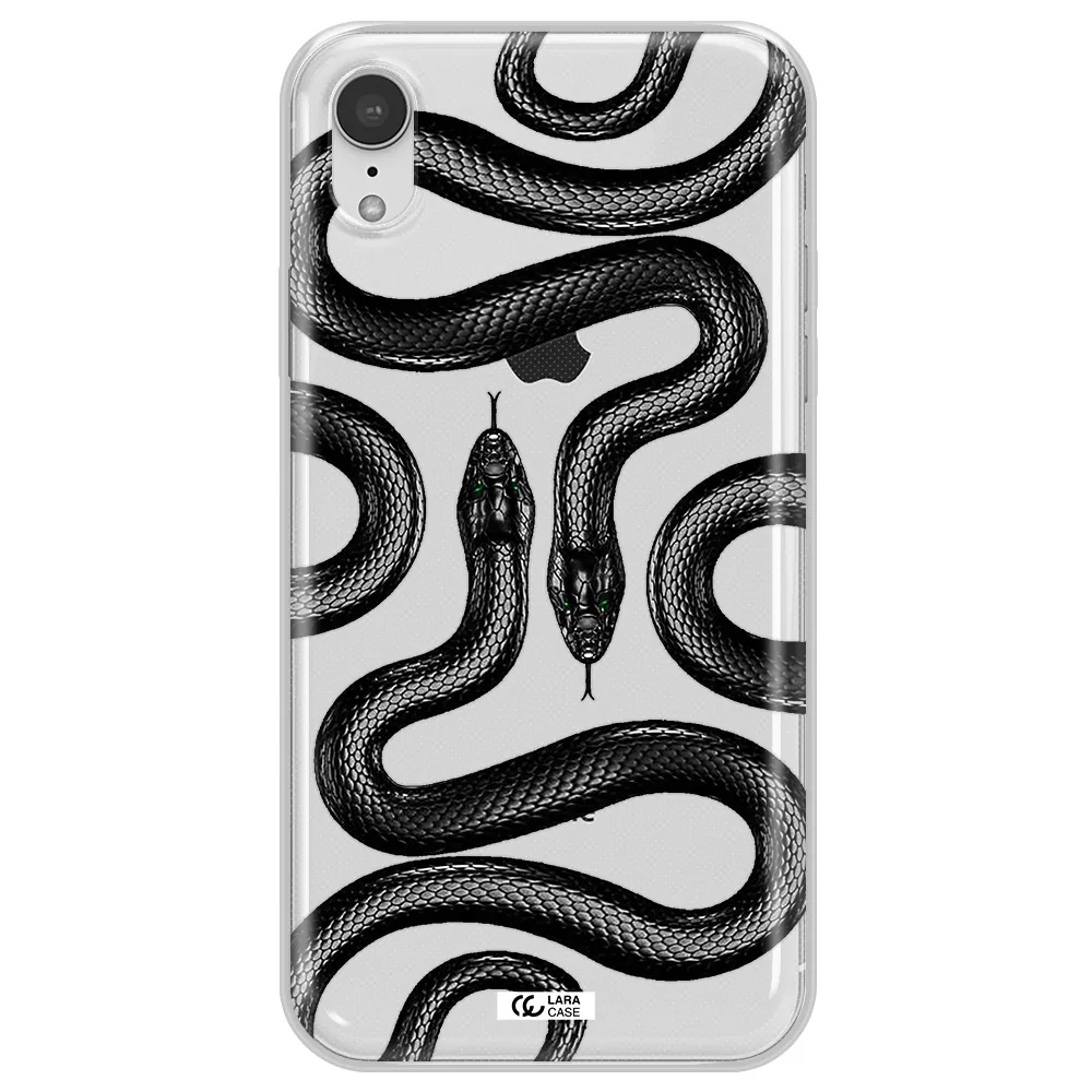 Black Snake Apple iPhone XR Clear TPU Case