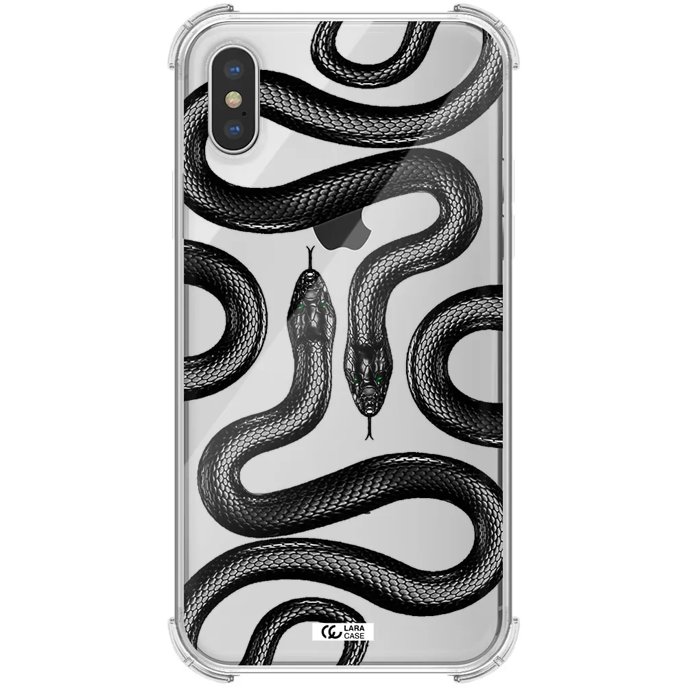 Black Snake Apple iPhone XS Clear PC Case