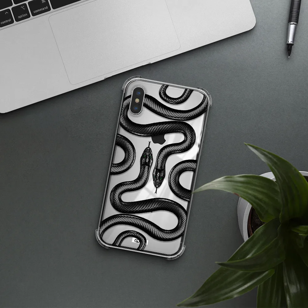 Black Snake Apple iPhone XS Clear PC Case