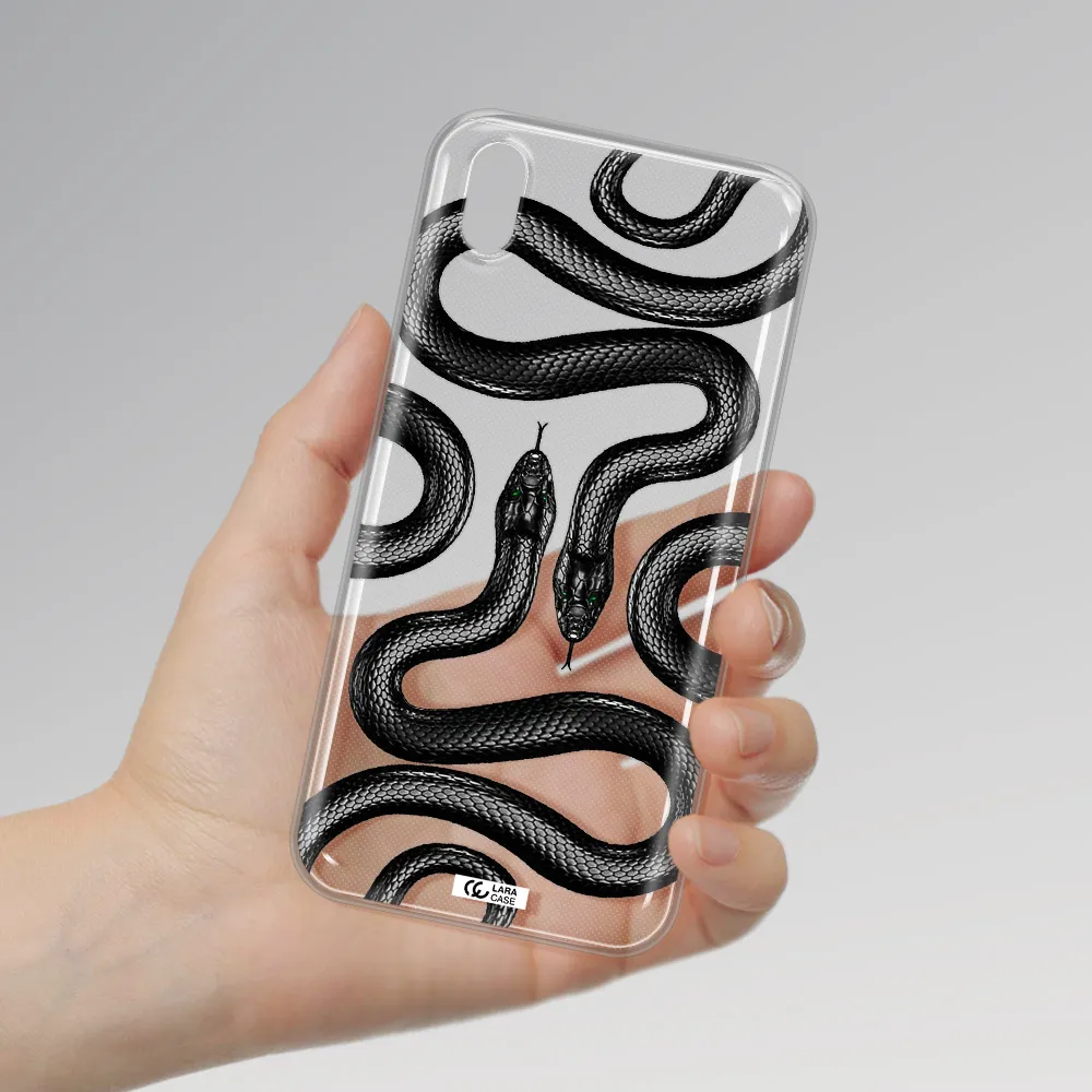 Black Snake Huawei Honor 8S Clear TPU Case