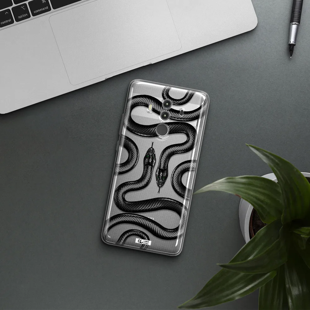 Black Snake Huawei Mate 10 Clear TPU Case