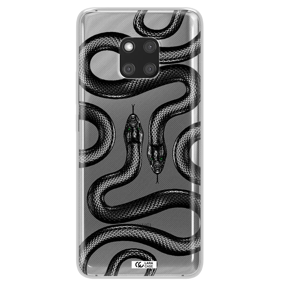 Black Snake Huawei Mate 20 Pro Clear TPU Case