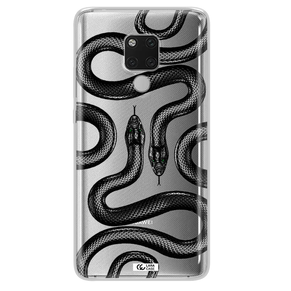 Black Snake Huawei Mate 20X Clear TPU Case