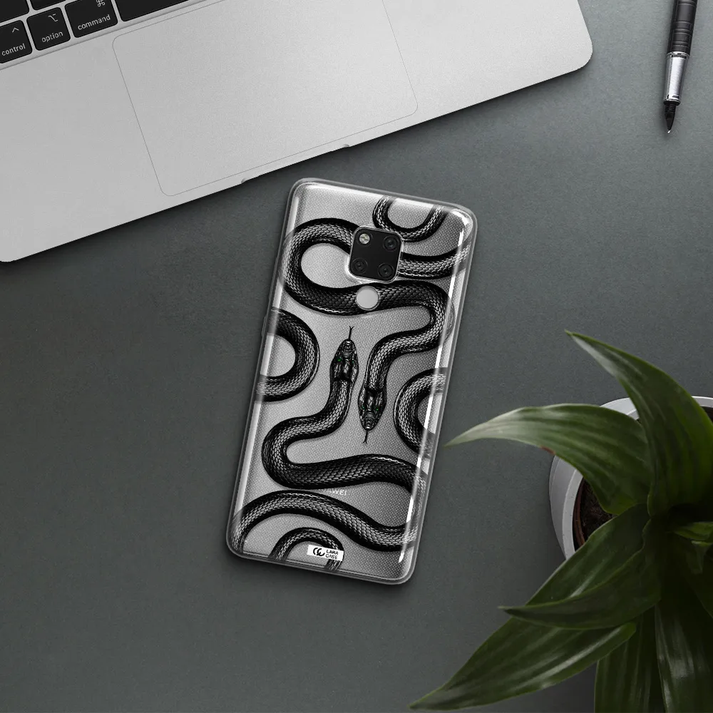 Black Snake Huawei Mate 20X Clear TPU Case