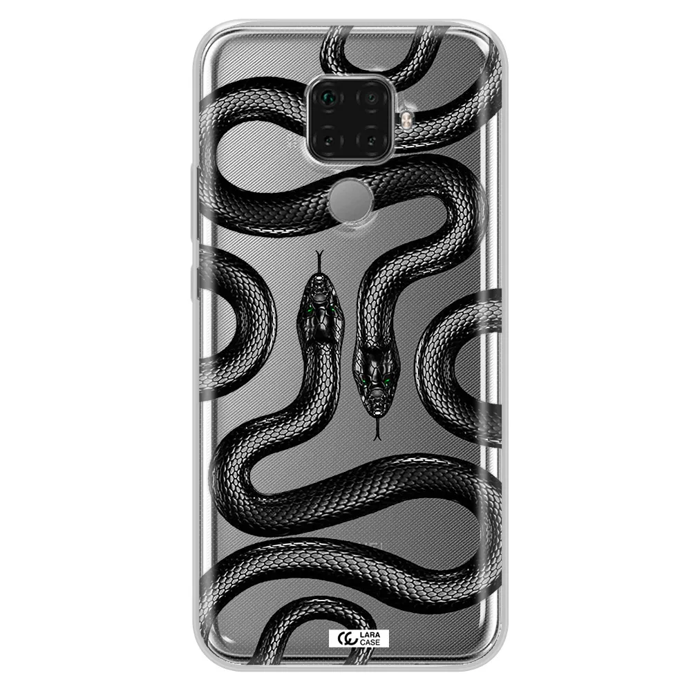 Black Snake Huawei Mate 30 Lite Clear TPU Case
