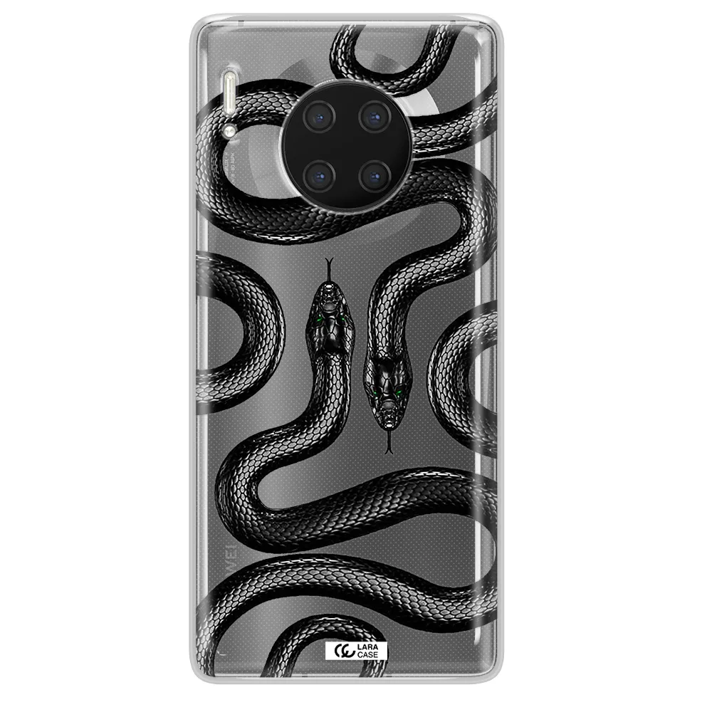 Black Snake Huawei Mate 30 Pro Clear TPU Case